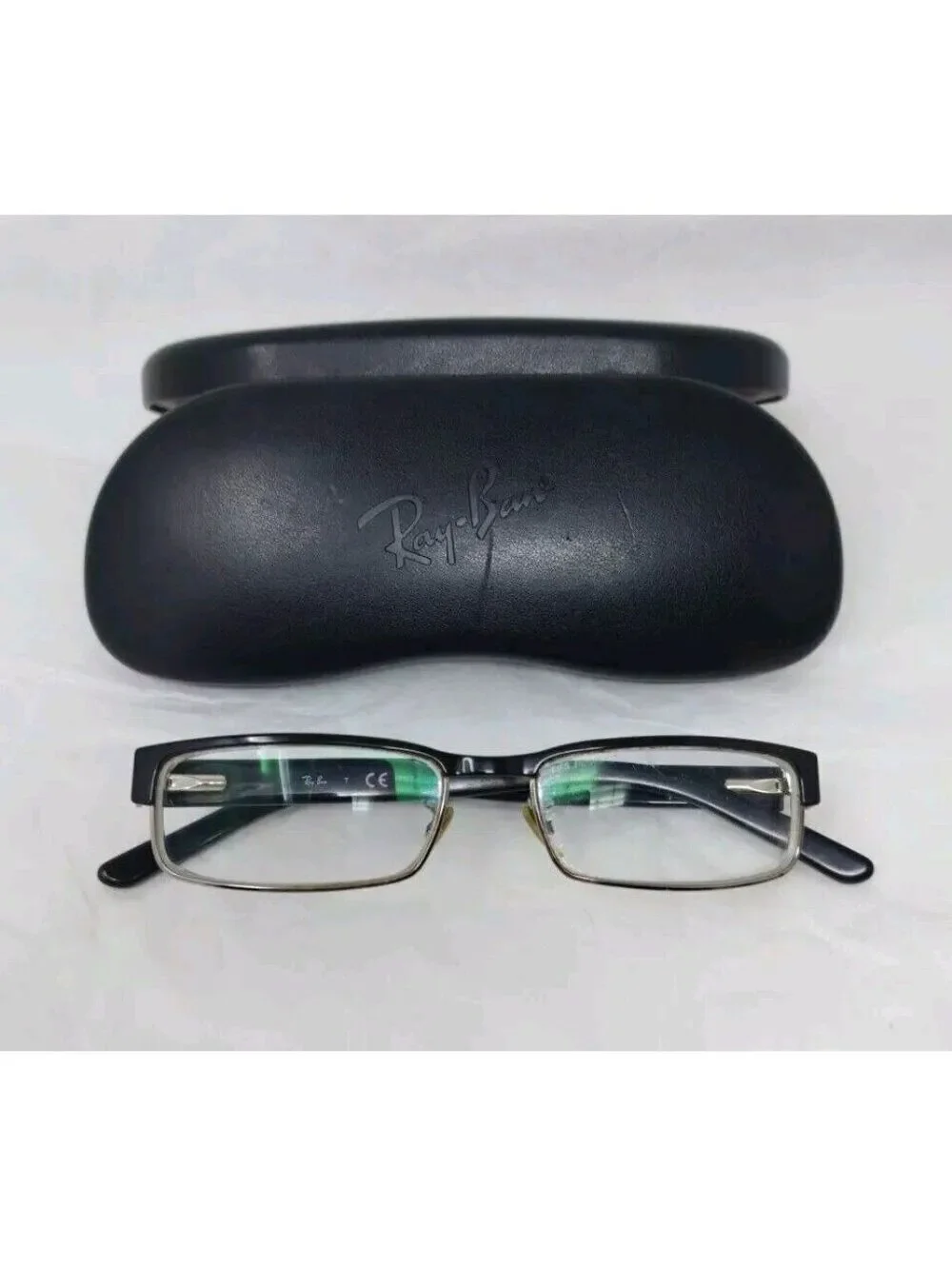 Ray Ban RB 6169 2502 Square Gunmetal Black Eyeglasses Frame 52-16-140 w/Case